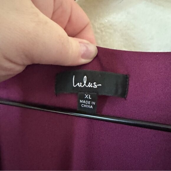 Lulus | My Whole Heart Plum Long Sleeve Wrap Dress - Picture 4 of 7